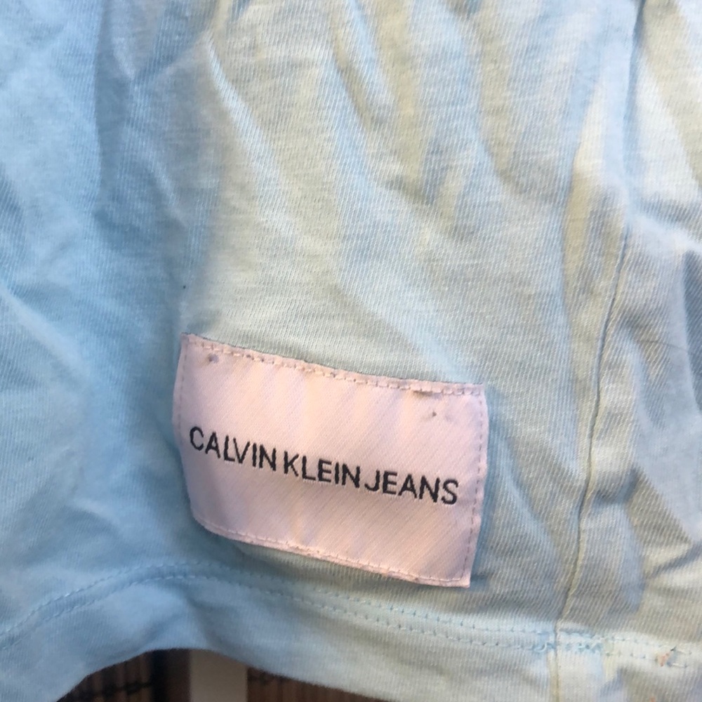 Blue Calvin Klein workout sleeveless shirt